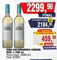 Estancia Mendoza - VINO EST.MENDOZA CHENIN