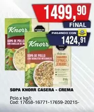 Knorr - SOPA KNORR CASERA - CREMA