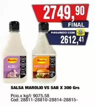 Marolio - SALSA MAROLIO VS SAB X 300 Grs