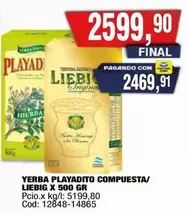 Playadito - YERBA PLAYADITO COMPUESTA/LIEBIG X 500G