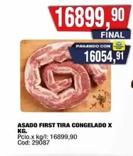 X$ - ASADO FIRST TIRA CONGELADO X KG.