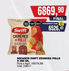 Swift - BOCADITO SWIFT CRUNCJES POLLO X 380 GR.
