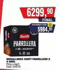 Swift - MEDALLONES PARRILLERO X 4 UNID.