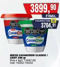 Casancrem - QUESO CASANCREM CLASICO / LIGHT 290 GR