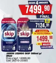 Skip - JABON LIQUIDO SKIP 500ml p/ diluir Cod: 26310-25565