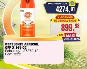 Off - REPENTE AEROSOL OFF X 165 CC