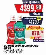 Colgate - ENJUAGUE BUCAL PLAX