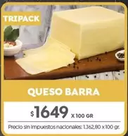 X$ - QUESO BARRA