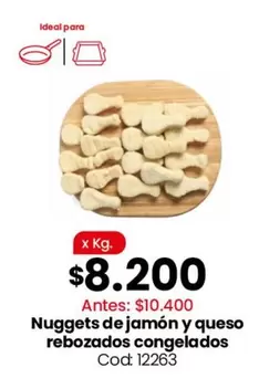 Ideal - Nuggets de jamón y queso rebozados congelados