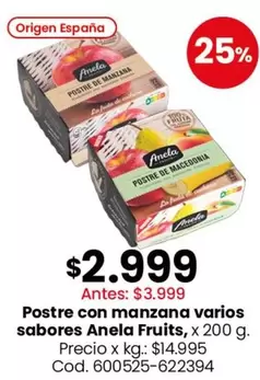 Origen - Postre con manzana varios sabores