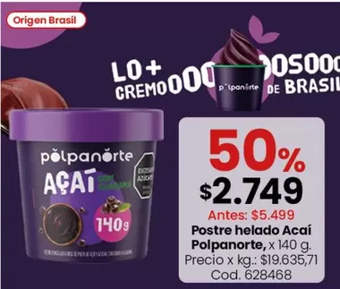 Origen - Postre helado Acaí