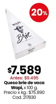 X$ - Queso brie de vaca