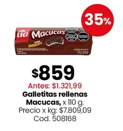 Lia - Galletitas rellenas Macucas