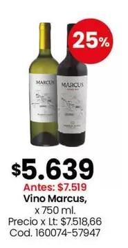 Marcus - Vino , x 750 ml. Cod. 160074-57947