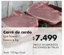 X$ - Carré de cerdo con hueso fresco