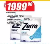 Zorro - Jabon  varias presentaciones