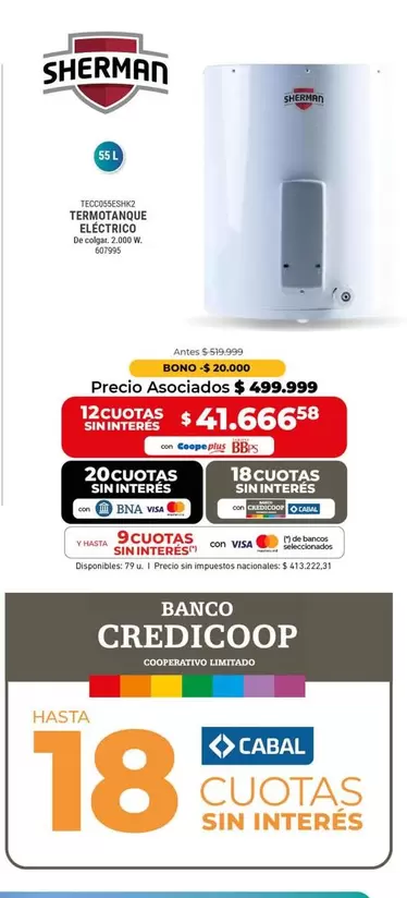 sherman - Termotanque Eléctrico