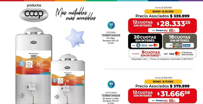 Coop - Termotanque