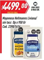 Mas - Mayonesa Liviana/ sin tacc Dp x 950 Gr Cod. 2398/1616