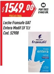 Mas - Leche UAT Entera Modif LV 1Lt Cod. 52908