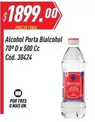 Bialcohol - Alcohol Porta 70° D x 500 Cc Cod. 30424