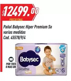 Babysec - Pañal Hiper Premium So