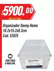 Mas - Organizador Danny Home 10.2x15.2x8.3cm Cod. 52025