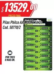 Philco - Pilas AA/AAA X 16 Un. Cod. 50770/2