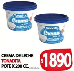Tonadita - Crema de leche