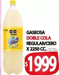 Gaseosa Doble Cola Regular/Cero