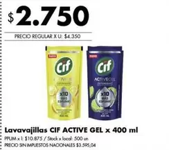 Cif - Lavavajillas ACTIVE GEL