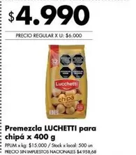 Lucchetti - Premezcla para chipá x 400 g