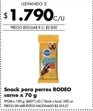 Pedigree - Snack para perros RODEO carne