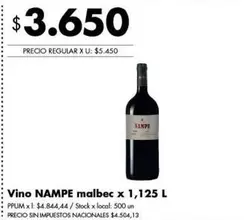 Nampe - Vino malbec