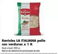 La Italiana - Ravioles pollo con verduras