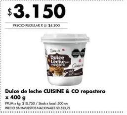 X$ - Dulce de leche repostero