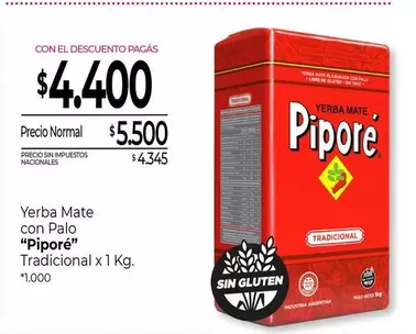 Pipore - Yerba Mate con Palo Tradicional