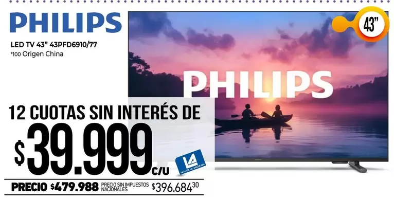 Philips - LED TV 43" 43PUD6910/77