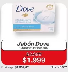 Dove - Jabón Exfoliante Blanco