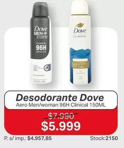 Dove - Aero Men/woman 96H Clinical 150ML