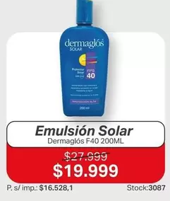 Dermaglós - Emulsión Solar F40 200ML