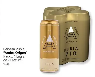 Andes - Cerveza Rubia