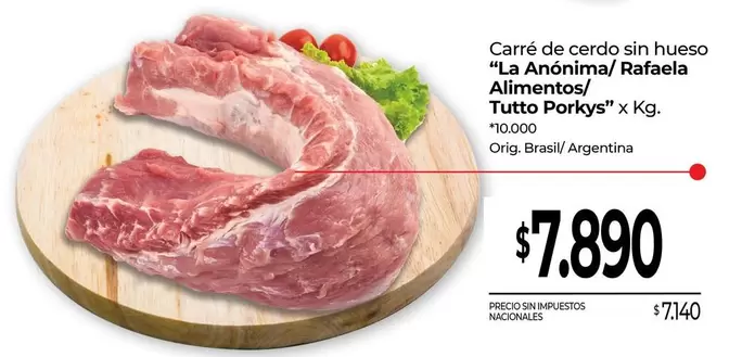 Tutto - Carré de cerdo sin hueso Porkys