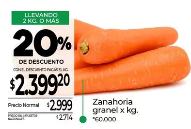 X$ - Zanahoria granel