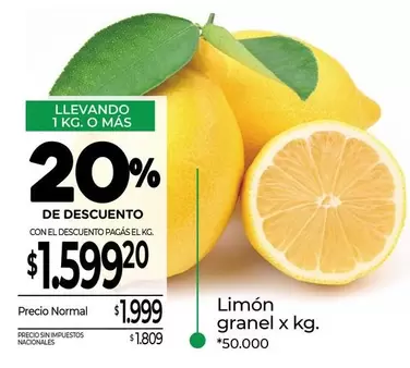 X$ - Limón granel