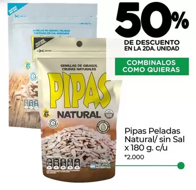 X$ - Pipas Peladas Natural/ sin Sal