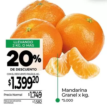 X$ - Mandarina Granel
