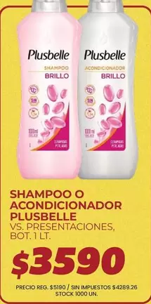 Plusbelle - SHAMPOO O ACONDICIONADOR