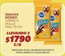 Pedigree - SNACKS RODEO CARNE O POLLO