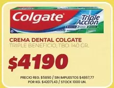 Colgate - CREMA DENTAL TRIPLE ACCION